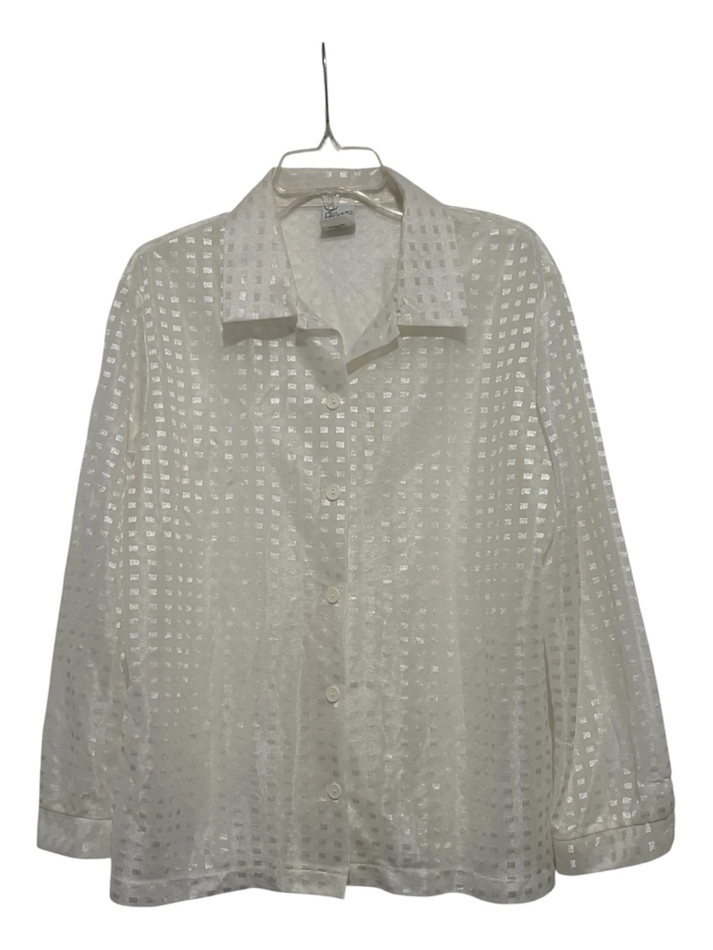 Haband Sheer White Blouse